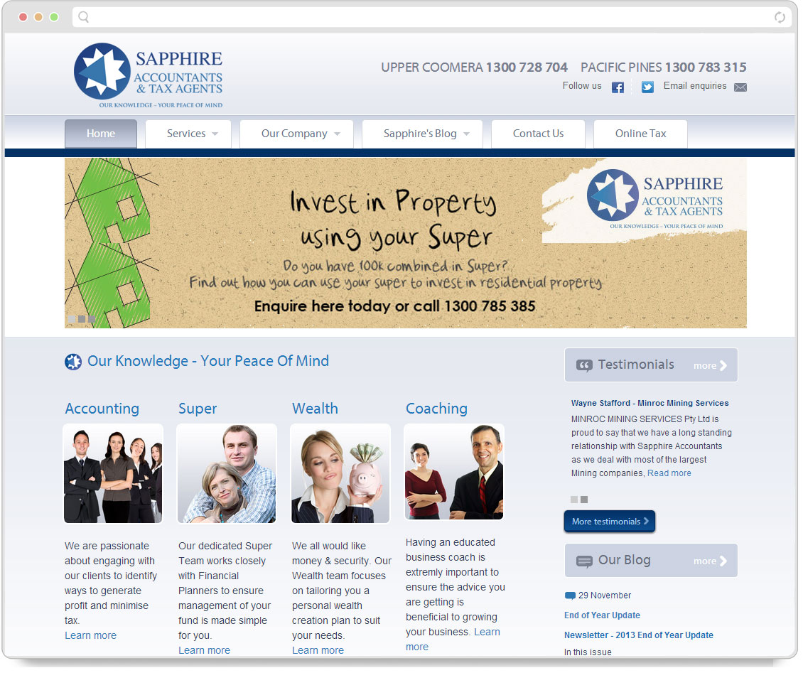 Sapphire Accountants Screenshot